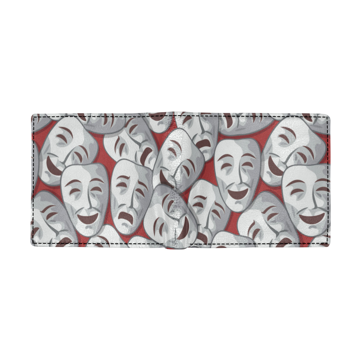 Acting Mask Pattern Print Design 01 Men's ID Card Wallet