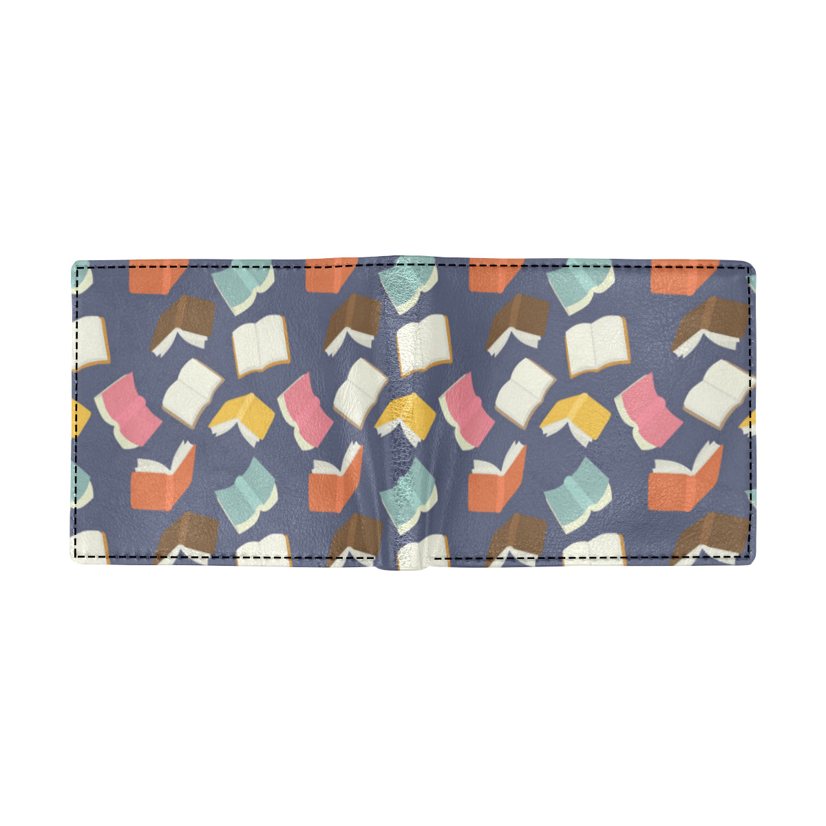 Book Pattern Print Design 01 Men's ID Card Wallet