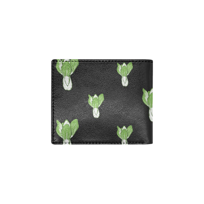 Kale Pattern Print Design 02 Men's ID Card Wallet