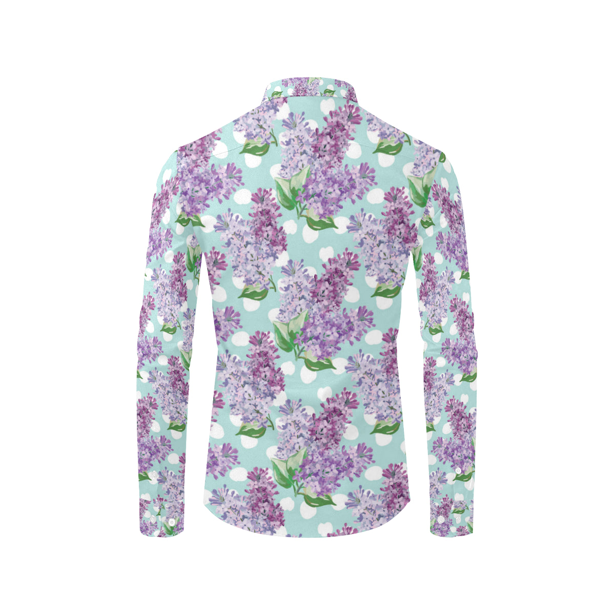 Lilac Pattern Print Design 02 Men's Long Sleeve Shirt