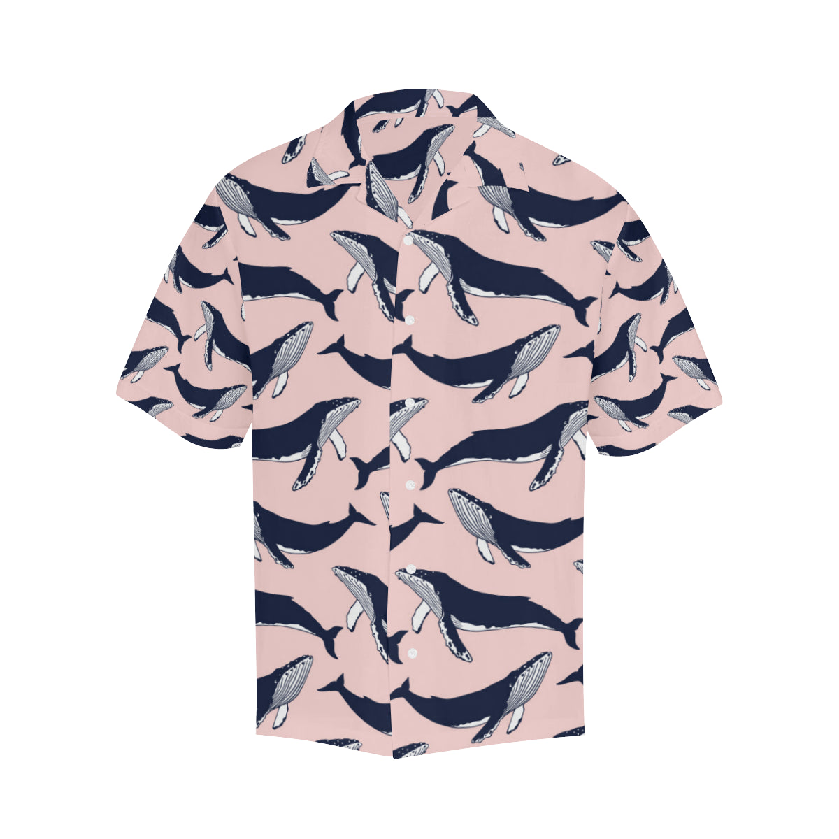 Humpback Whale Pattern Print Design 02 Men's Hawaiian Shirt