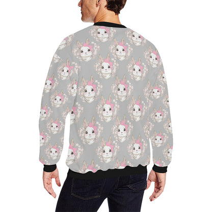 Rabbit Pattern Print Design RB07 Men Long Sleeve Sweatshirt