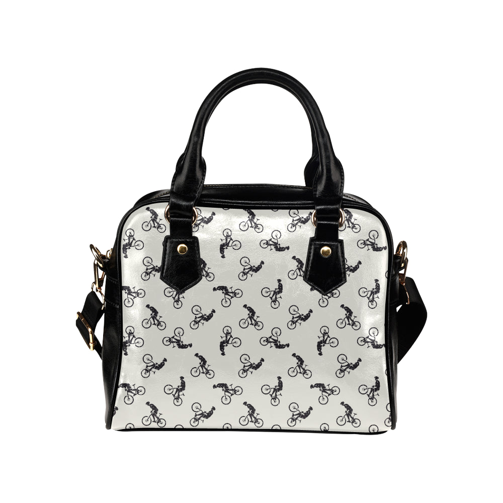 Mountain bike Pattern Print Design 01 Shoulder Handbag