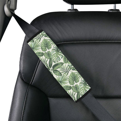 Palm Leaves Pattern Print Design PL014 Car Seat Belt Cover