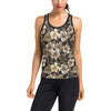 Brown Hibiscus Tropical Women's Racerback Tank Top