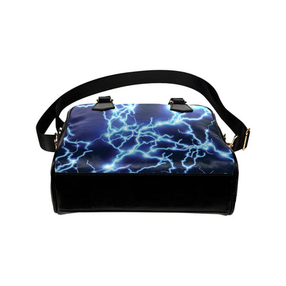 Lightning Thunder Pattern Print Design 04 Shoulder Handbag