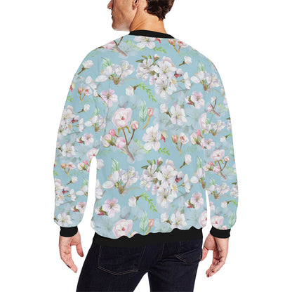 Apple blossom Pattern Print Design AB06 Men Long Sleeve Sweatshirt