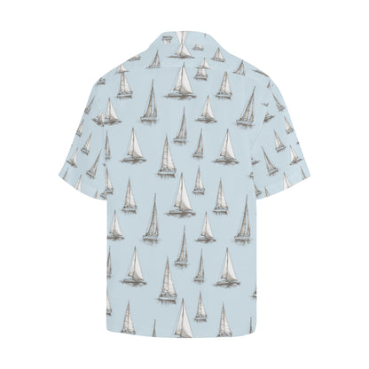 Sailing Ships Pattern Print Design A01 Men's Hawaiian Shirt