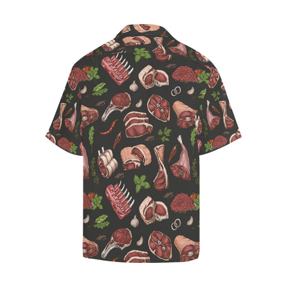 Meat Pattern Print Design 02 Men's Hawaiian Shirt