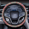 Bohemian Pattern Print Design 03 Steering Wheel Cover with Elastic Edge