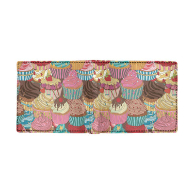 Cupcake Pattern Print Design CP01 Men's ID Card Wallet