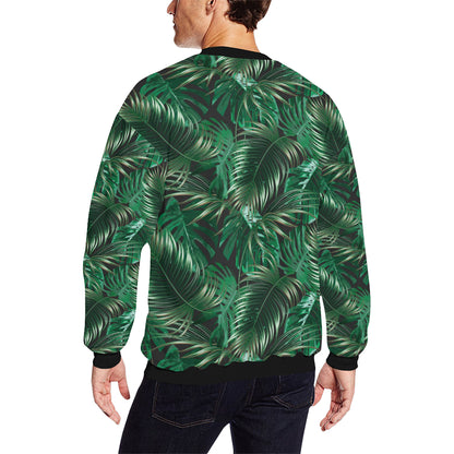 Tropical Flower Pattern Print Design TF012 Men Long Sleeve Sweatshirt