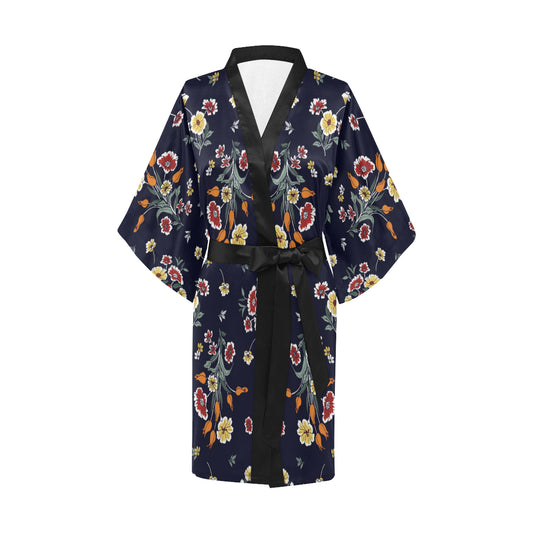 Summer Floral Pattern Print Design SF01 Women Kimono Robe