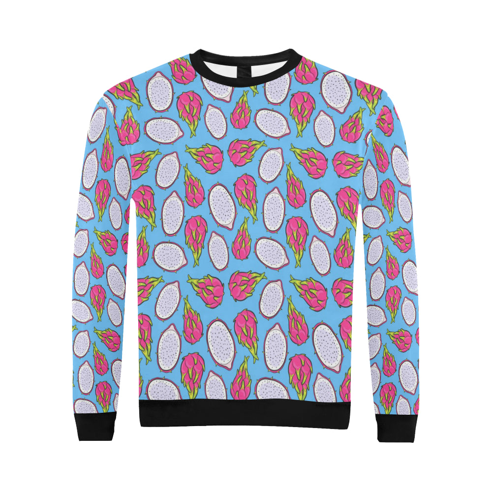 Dragonfruit Pattern Print Design DF04 Men Long Sleeve Sweatshirt