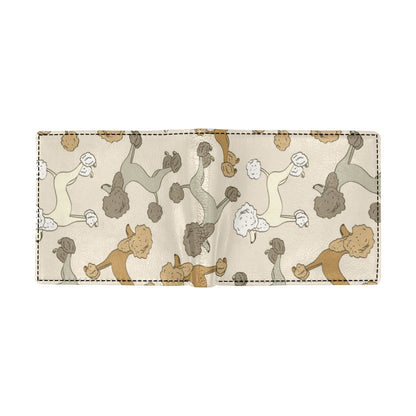 Poodle Pattern Print Design A01 Men's ID Card Wallet