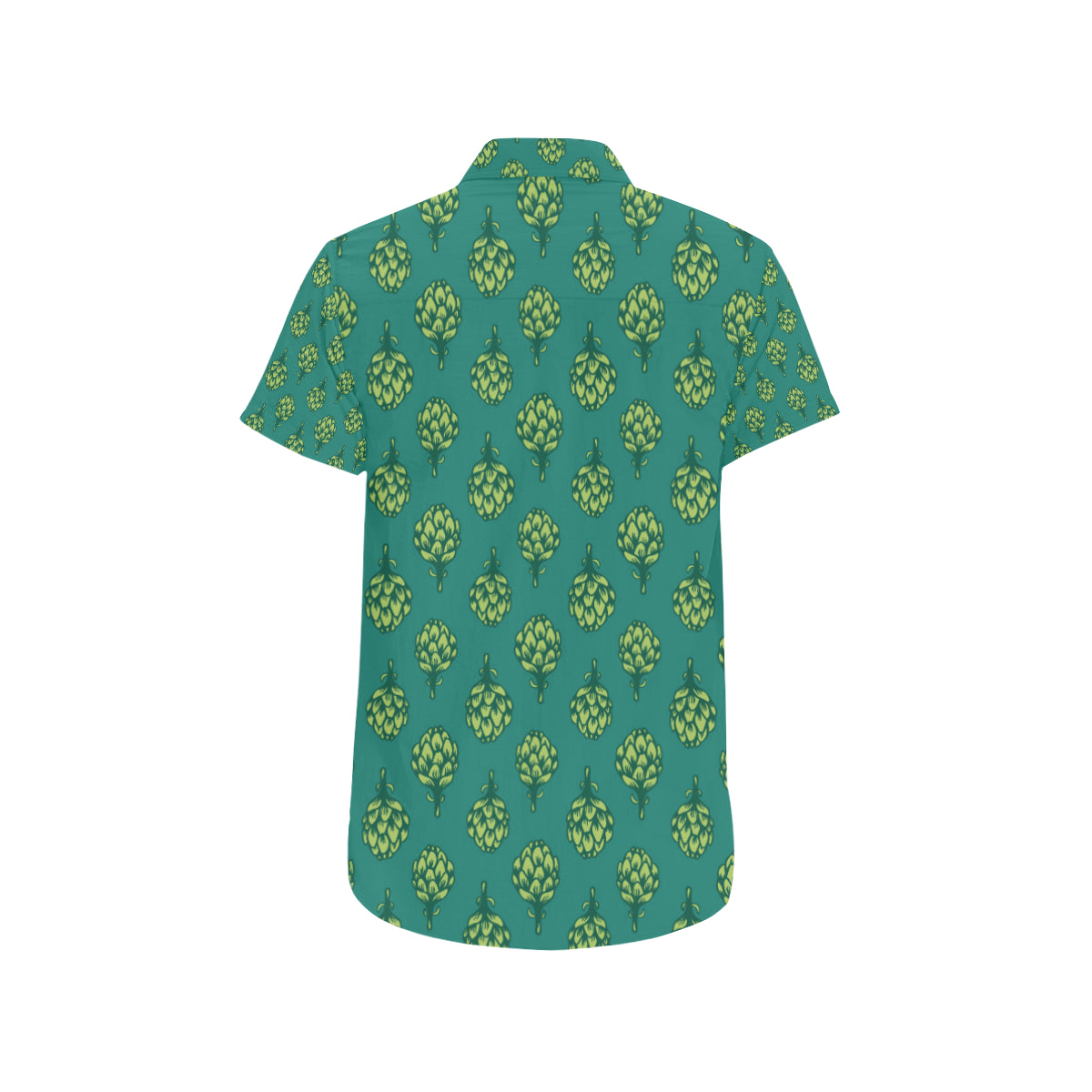 Artichoke Pattern Print Design 04 Men's Short Sleeve Button Up Shirt