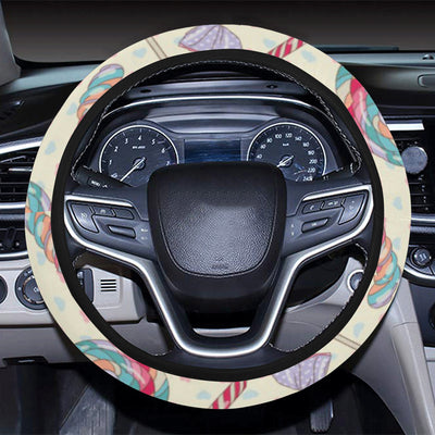 Candy Pattern Print Design CA04 Steering Wheel Cover with Elastic Edge