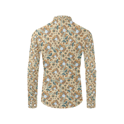 Camera Pattern Print Design 05 Men's Long Sleeve Shirt