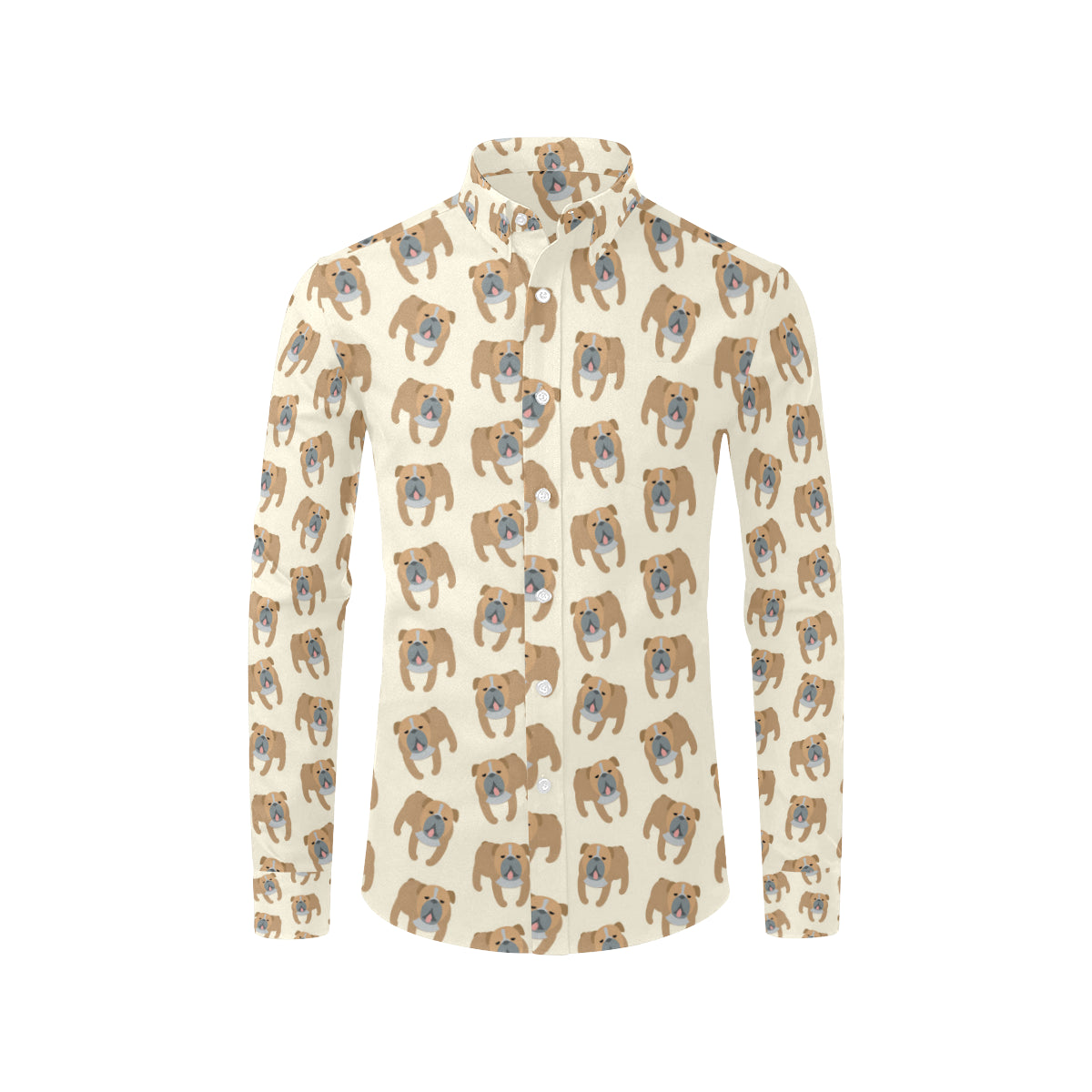 Bulldogs Pattern Print Design 01 Men's Long Sleeve Shirt