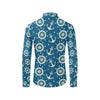 Anchor Pattern Print Design 01 Men's Long Sleeve Shirt