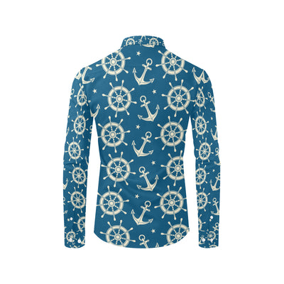 Anchor Pattern Print Design 01 Men's Long Sleeve Shirt