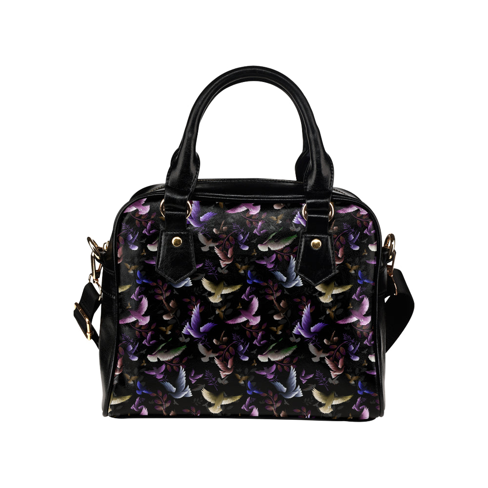 Pigeon Pattern Print Design 01 Shoulder Handbag