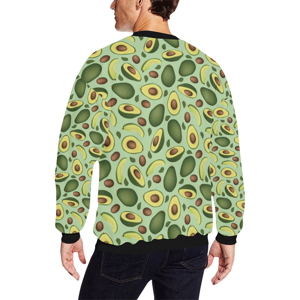 Avocado Pattern Print Design AC01 Men Long Sleeve Sweatshirt