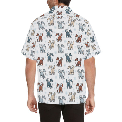 Alaskan Malamute Pattern Print Design 02 Men's Hawaiian Shirt