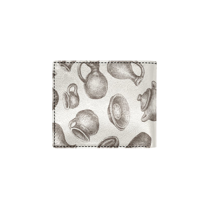 Pottery Pattern Print Design A01 Men's ID Card Wallet