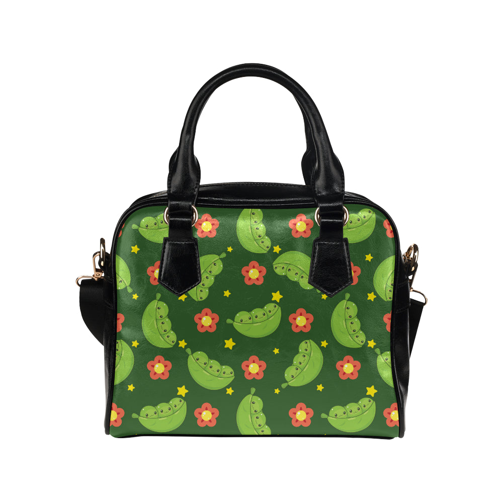 Peas Pattern Print Design A01 Shoulder Handbag