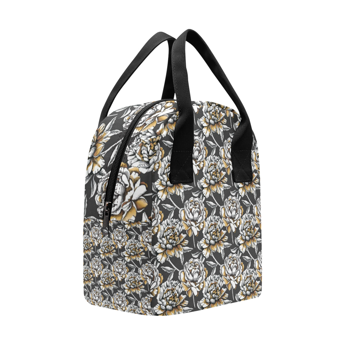 Peony Pattern Print Design PE06 Insulated Lunch Bag