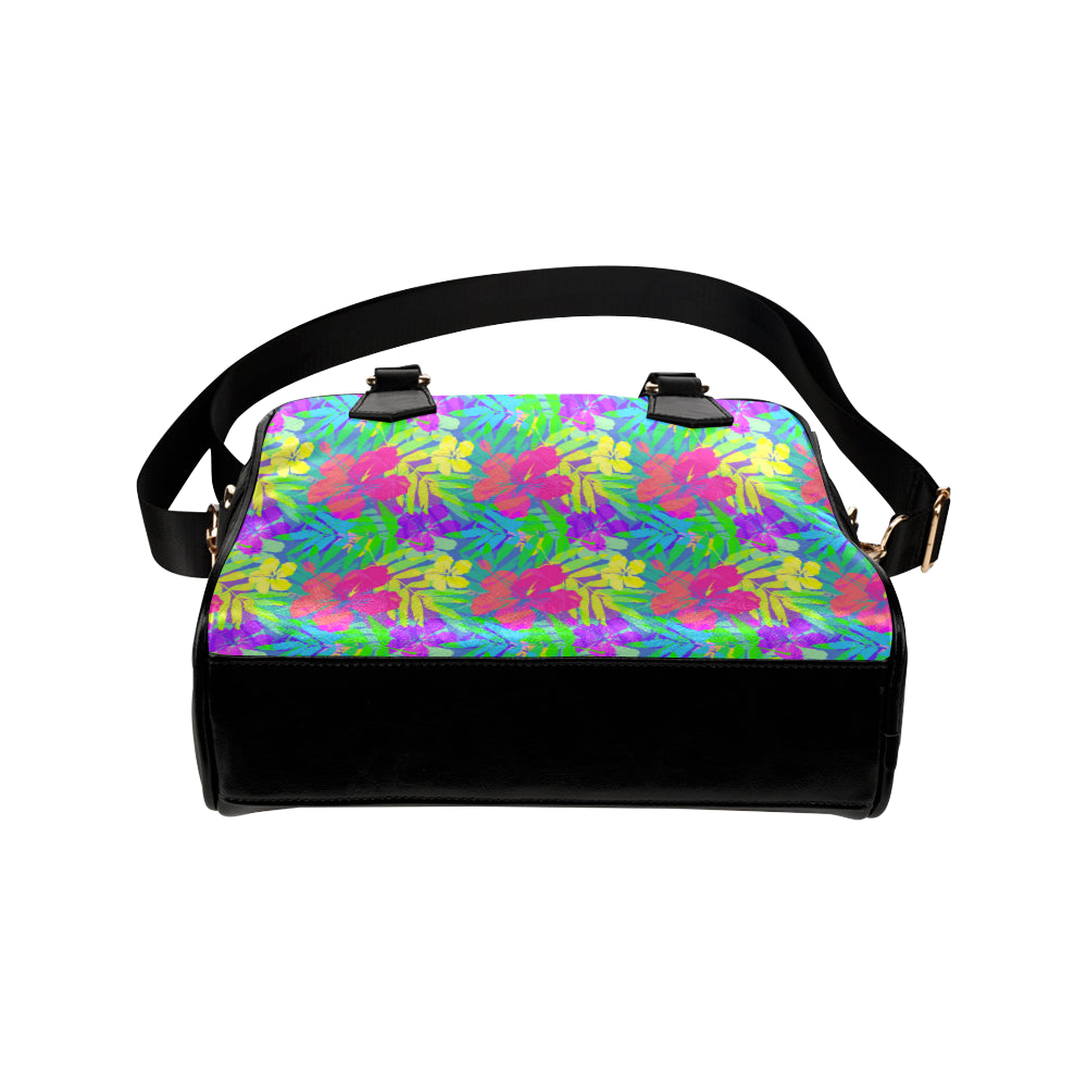 Neon Tropical Pattern Print Design A03 Shoulder Handbag