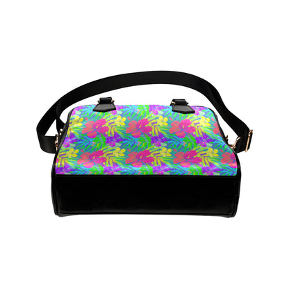 Neon Tropical Pattern Print Design A03 Shoulder Handbag