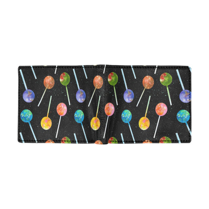Lollipop Pattern Print Design LL04 Men's ID Card Wallet