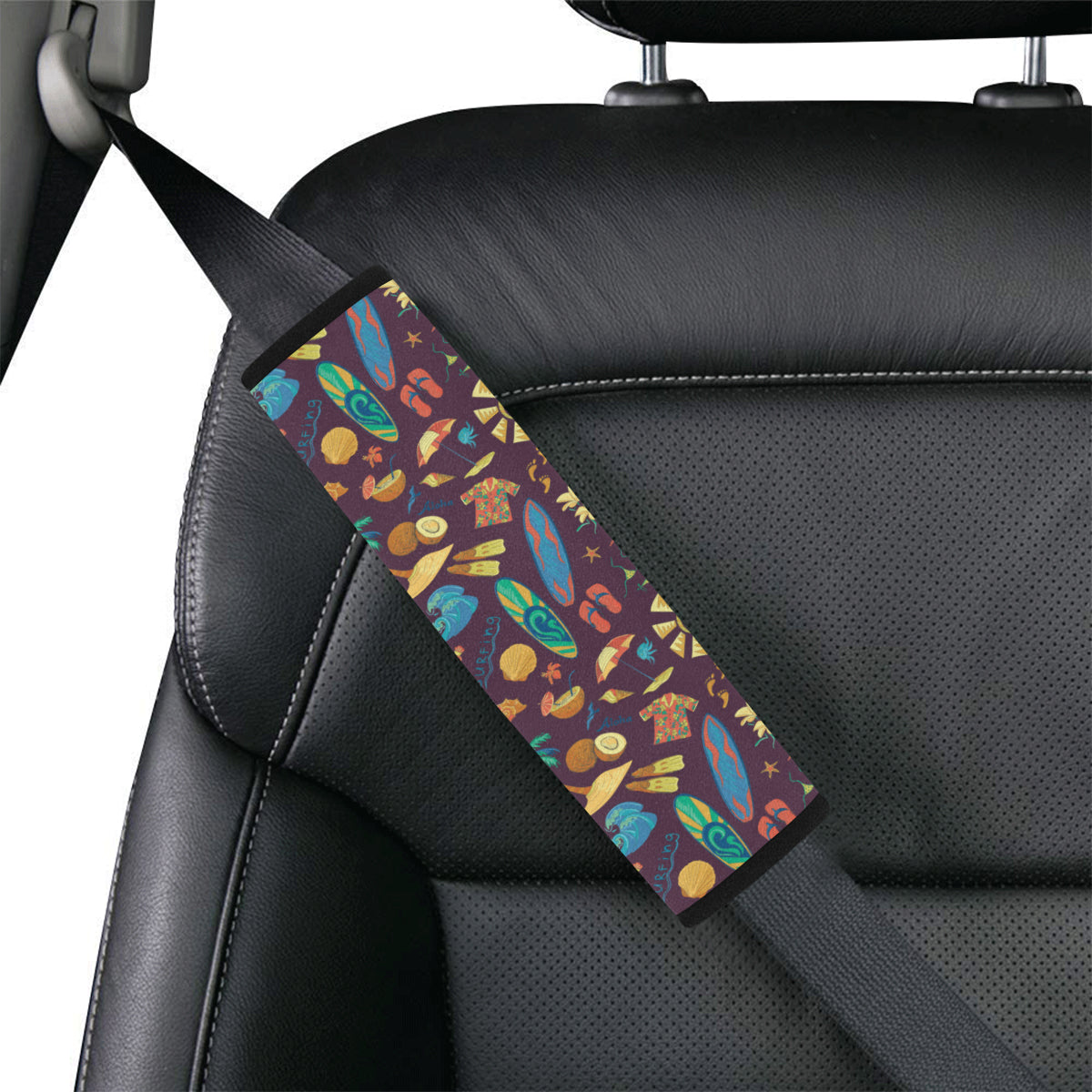 Aloha Hawaii Pattern Print Design 01 Car Seat Belt Cover