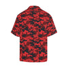 Camo Red Pattern Print Design 03 Men's Hawaiian Shirt