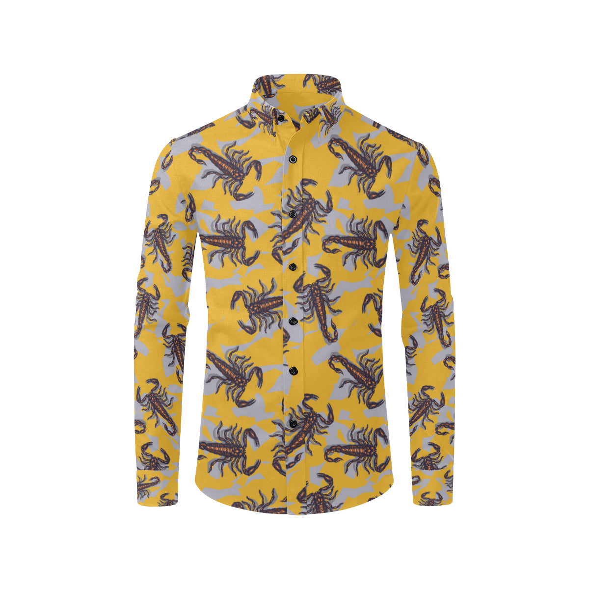 Scorpion Pattern Print Design 01 Men's Long Sleeve Shirt