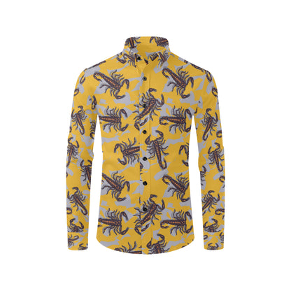 Scorpion Pattern Print Design 01 Men's Long Sleeve Shirt