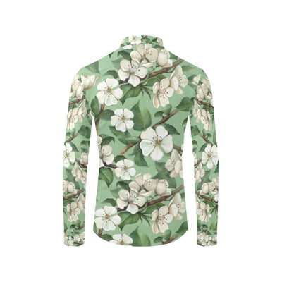 Apple blossom Pattern Print Design AB02 Men's Long Sleeve Shirt