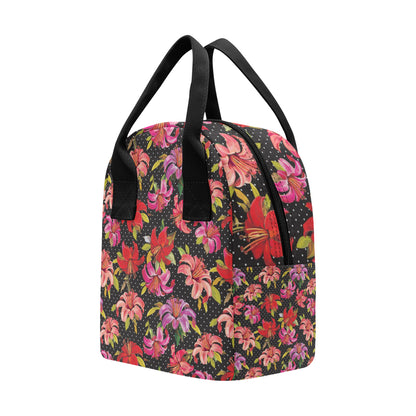 Lily Pattern Print Design LY012 Insulated Lunch Bag