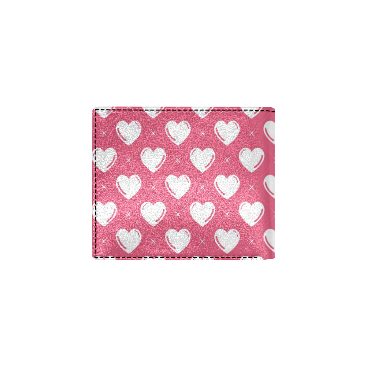 Heart Pattern Print Design HE07 Men's ID Card Wallet