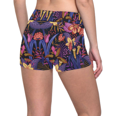 Lily Pattern Print Design LY016 Yoga Shorts