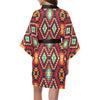 Native Pattern Print Design A07 Women's Short Kimono