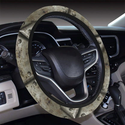 Armor Pattern Print Design 01 Steering Wheel Cover with Elastic Edge