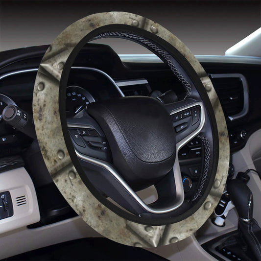 Armor Pattern Print Design 01 Steering Wheel Cover with Elastic Edge