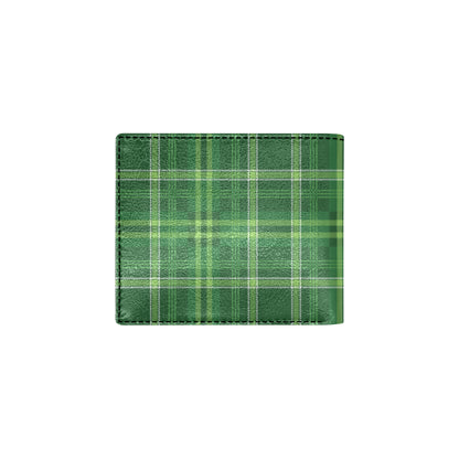 Irish Plaid Pattern Print Design 02 Men's ID Card Wallet