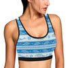 Dolphin Tribal Print Pattern Sports Bra