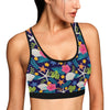 Beach Seashell Floral Theme Sports Bra