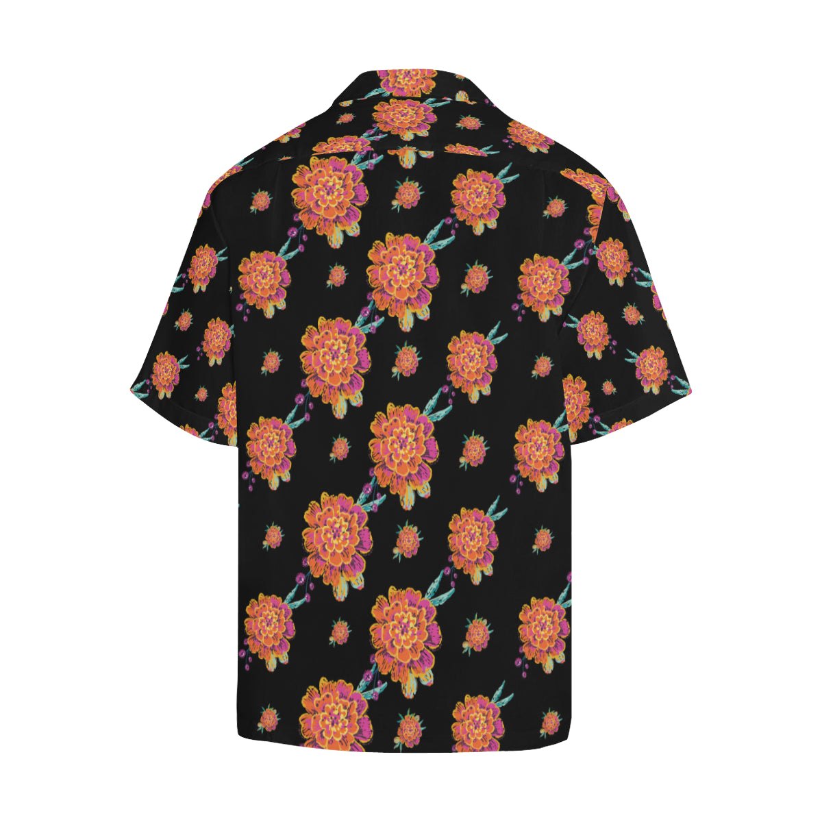 Marigold Pattern Print Design 01 Men's Hawaiian Shirt
