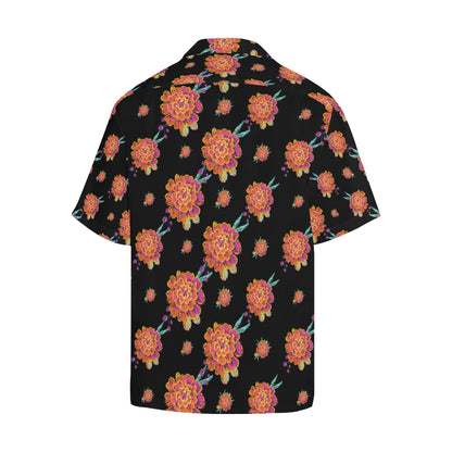 Marigold Pattern Print Design 01 Men's Hawaiian Shirt